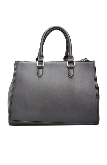 Sleek Divider Handbag in Black | DAILYLOOK