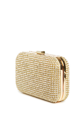 Jane Taylor Rhinestone Clutch in Gold