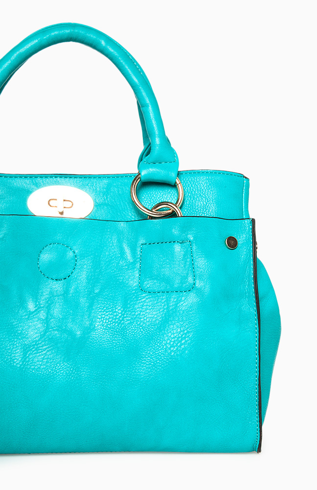 Multi Compartment Handbag in Turquoise DAILYLOOK