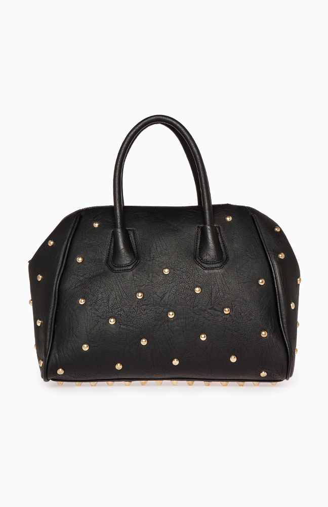 next black leather purse