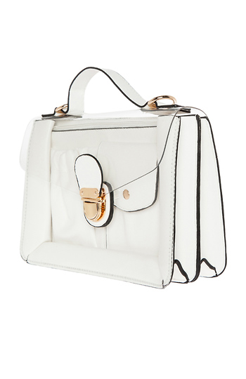 Clearly Chic Satchel in White | DAILYLOOK