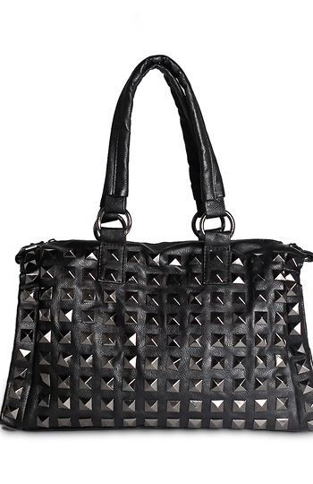 Leather Studded Duffel Bag Slide 1