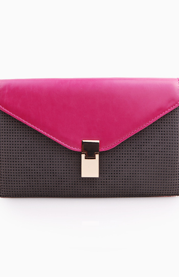 Perforated Two Tone clutch Slide 1