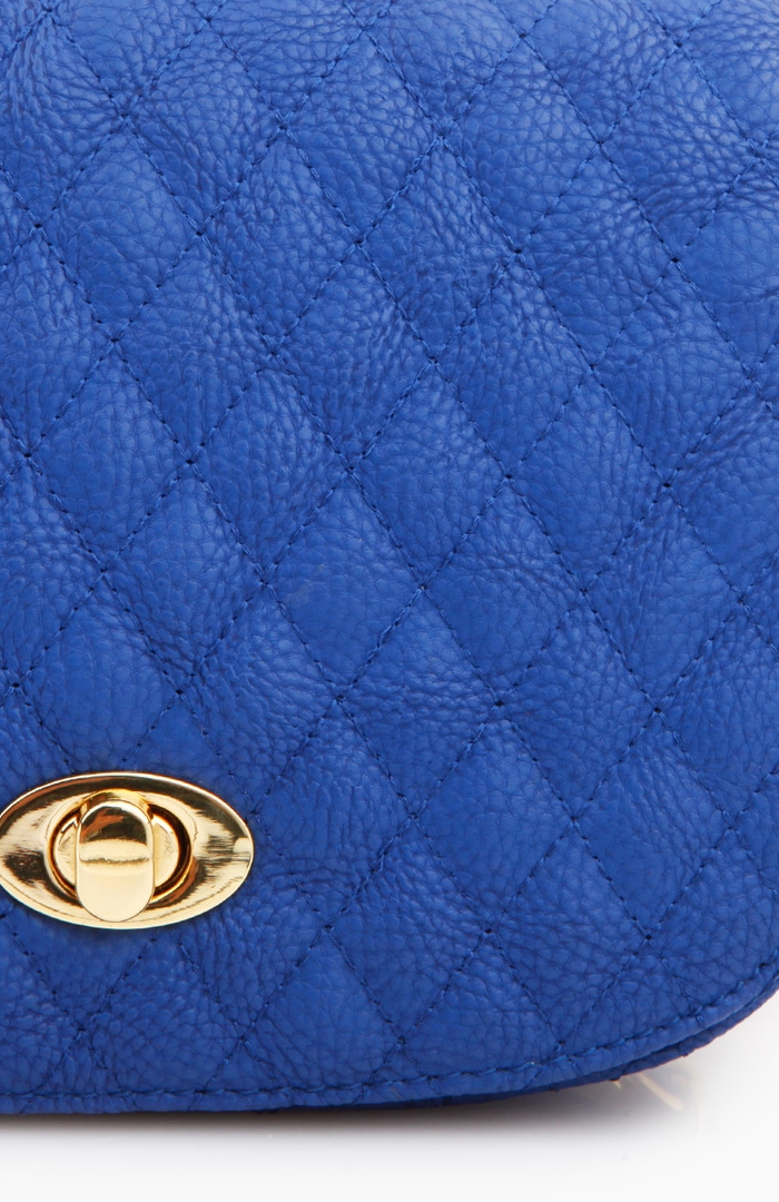 cos blue quilted bag