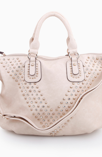 Studded Chevron Bag Slide 1