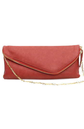 Foldover Zip Envelope Clutch by Urban Expressions
