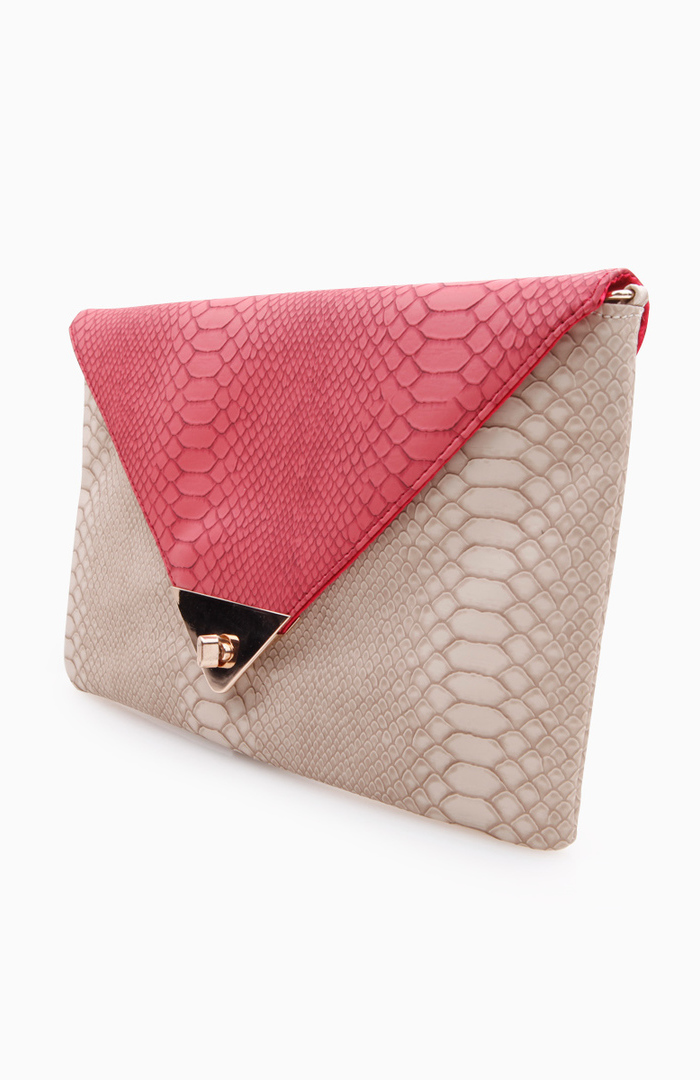 white crocodile clutch bag