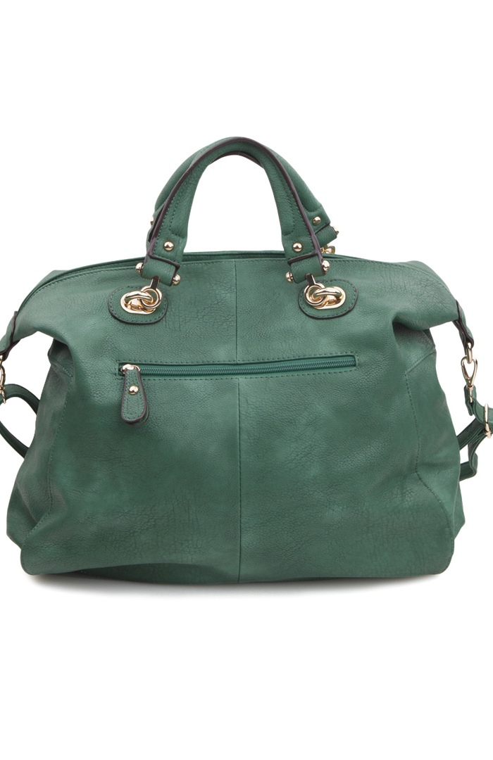 Slouchy Oversize Tote in Green | DAILYLOOK