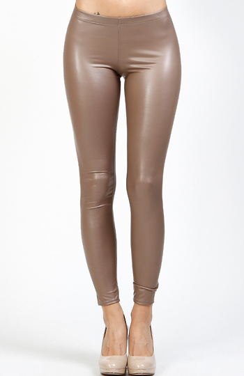 Rocker Leatherette Leggings Slide 1