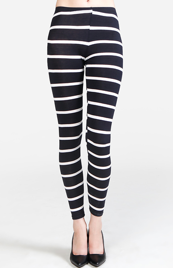 Jersey Striped Leggings Slide 1