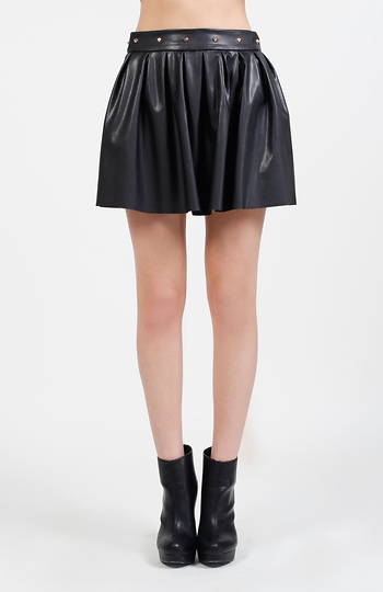 Spike Waist Pleated Skirt Slide 1