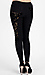 Embroidered Metallic Floral Leggings Thumb 3