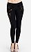 Embroidered Metallic Floral Leggings Thumb 1