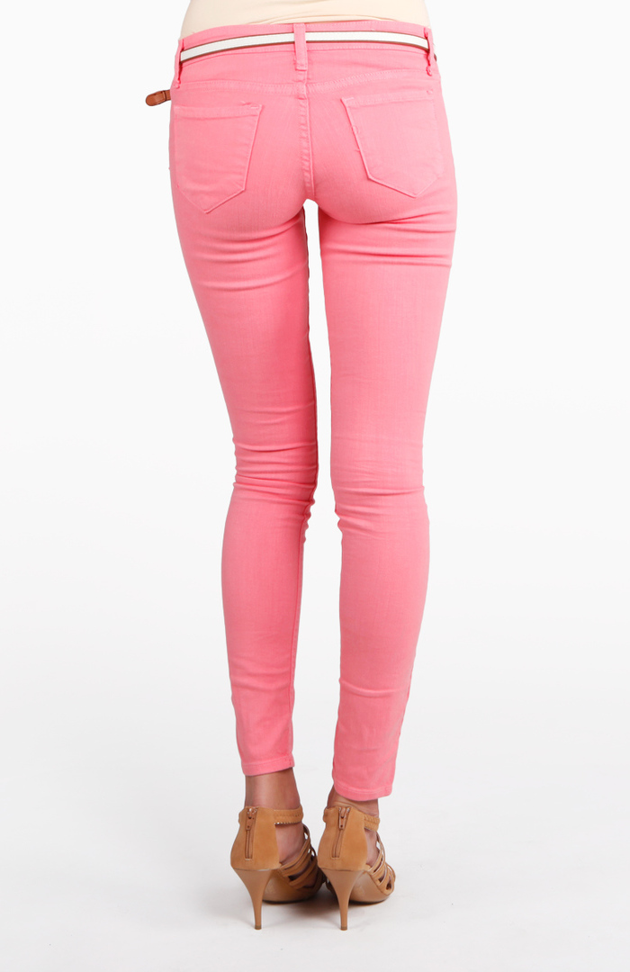 coral skinny jeans