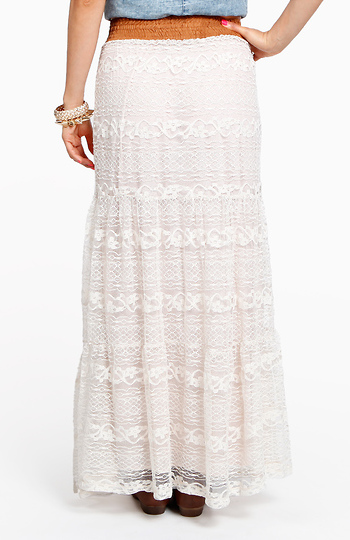 Western Lace Maxi Skirt by Cecico