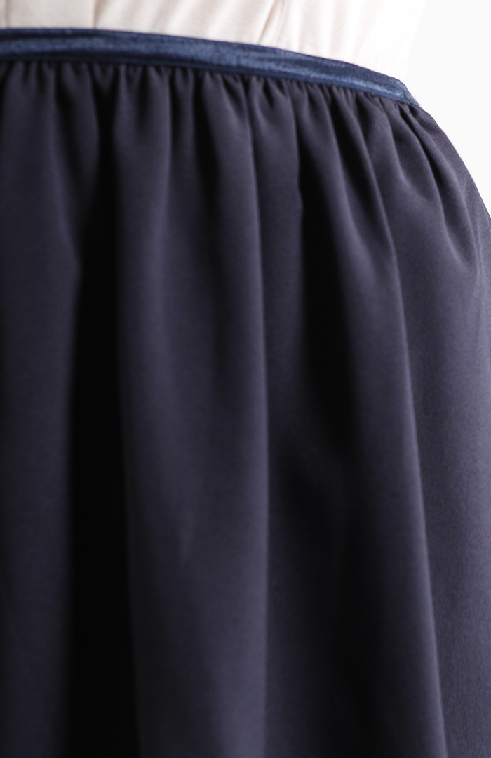 Navy Pleated Skirt by Comme Toi