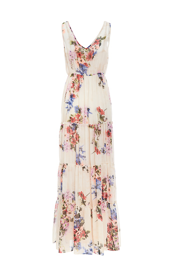 Raga Feeling Floral Tier Maxi Dress in Floral Multi | DAILYLOOK