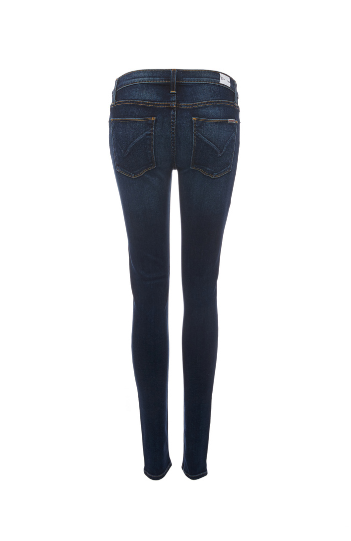 Hudson Colette Voyager Midrise Skinny Jeans in Dark Blue | DAILYLOOK