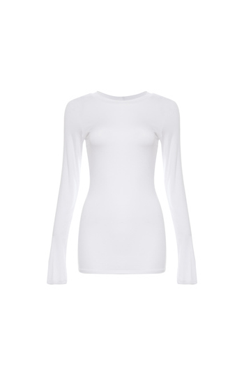 Long Sleeve Round Neck Top Slide 1