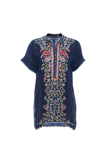 Johnny Was Embroidered Short Sleeve Top Slide 1