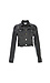 Just Black Frayed Cropped Denim Jacket Thumb 1