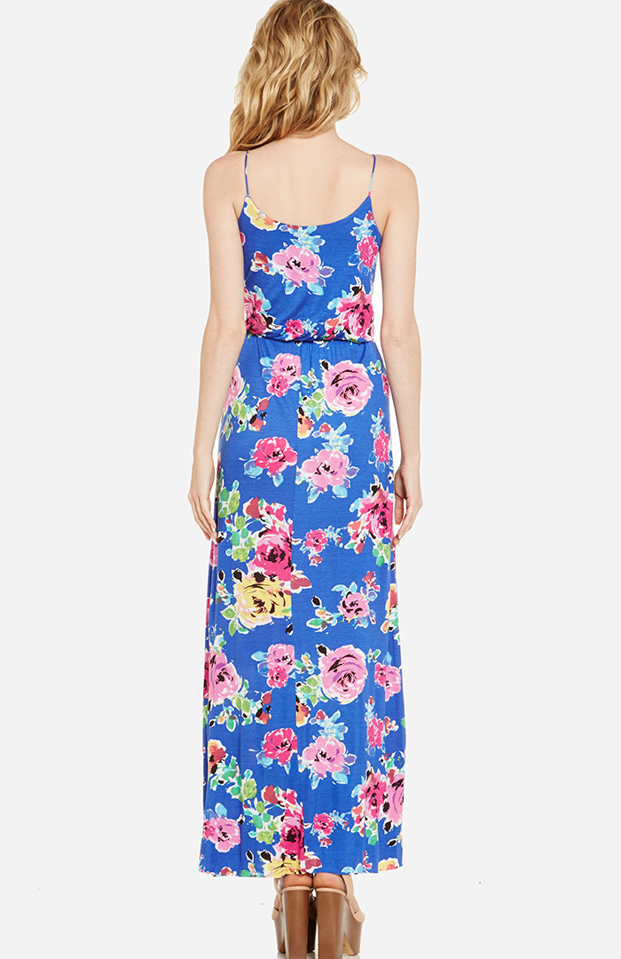 Floral Knit Maxi Dress In Blue Dailylook 4348