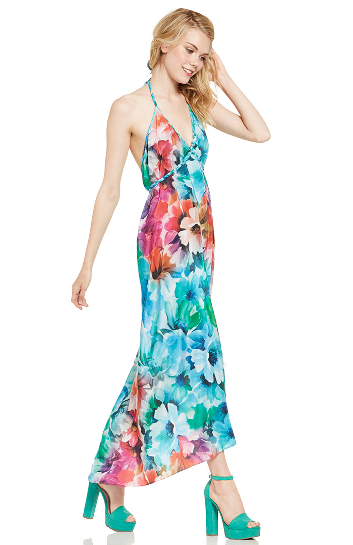 Yumi Kim Sasha Silk Maxi Dress in Floral Multi | DAILYLOOK