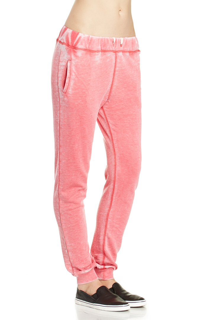 Faded Drawstring Sweatpants in Pink | DAILYLOOK