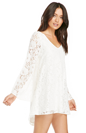 Lovers and friends store white lace dress