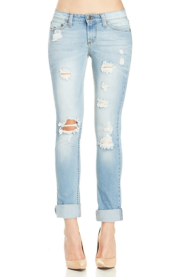 JET by John Eshaya Slim Jamie Jeans in Blue | DAILYLOOK