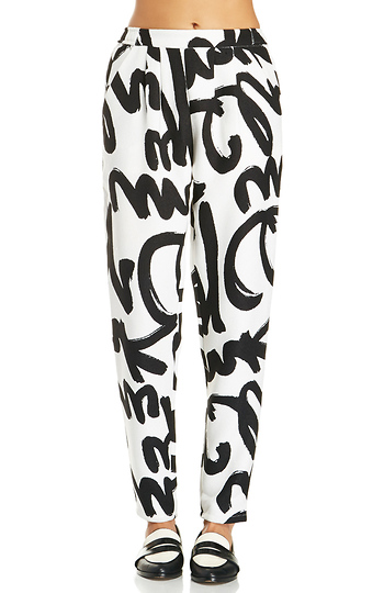 Tailored Graffiti Trouser in Black/White | DAILYLOOK