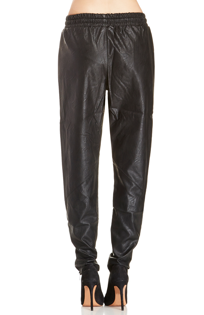 vegan leather jogger pants