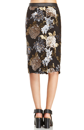 J.o.a. floral 2024 midi skirt