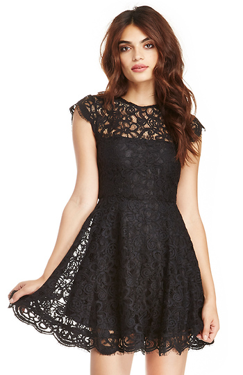 BB Dakota Rylin Lace Dress in Black | DAILYLOOK