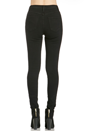 just black high rise skinny jeans