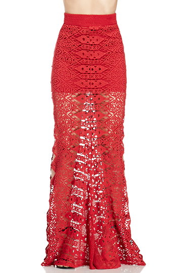 Jen's Pirate Booty Crochet Stellar Skirt in Red | DAILYLOOK