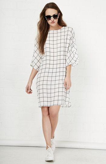 Grid Tunic Shift Dress