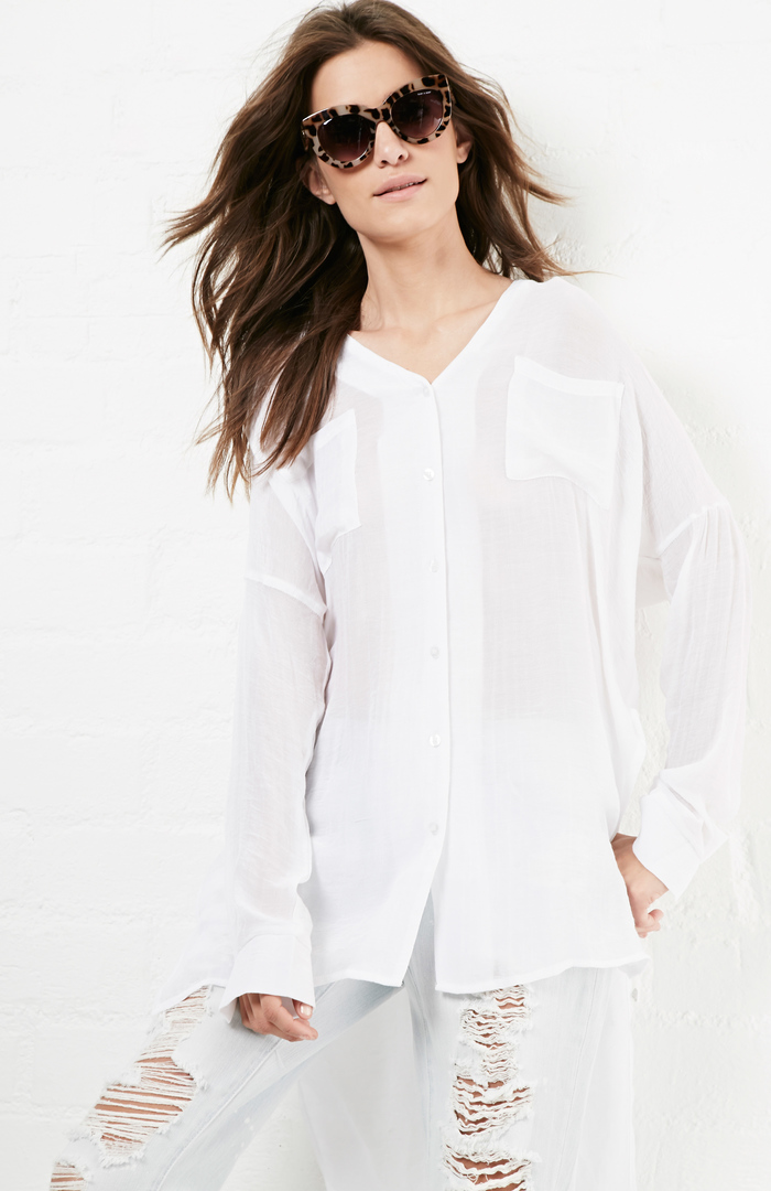 white high low tunic