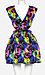 Colorful Leaf Cutout Dress Thumb 5