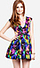 Colorful Leaf Cutout Dress Thumb 1