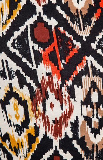 Ikat Print Midi Dress in Floral Multi | DAILYLOOK