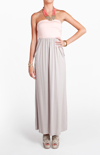 Color Block Jersey Maxi Dress by Color Me Red