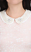 Sleeveless Pleated Rhinestone and Pearl Collar Dress Thumb 4