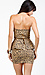 Strapless Leopard Print Peplum Dress Thumb 3