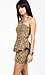 Strapless Leopard Print Peplum Dress Thumb 2