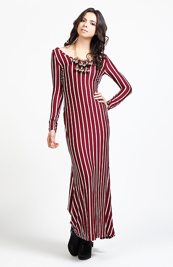 Stripe Long Dress Slide 1