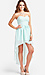 High Low Strapless Pleated Dress Thumb 1