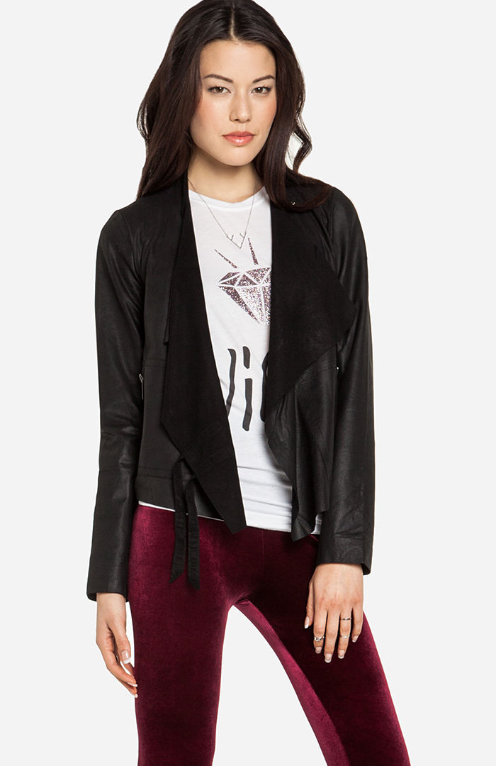 Bb Dakota Lux Leather Jacket In Black Dailylook 