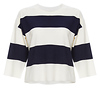 J Brand 3/4 Sleeve Striped Sweater