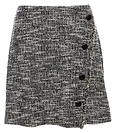 Tweed Buttoned Skirt